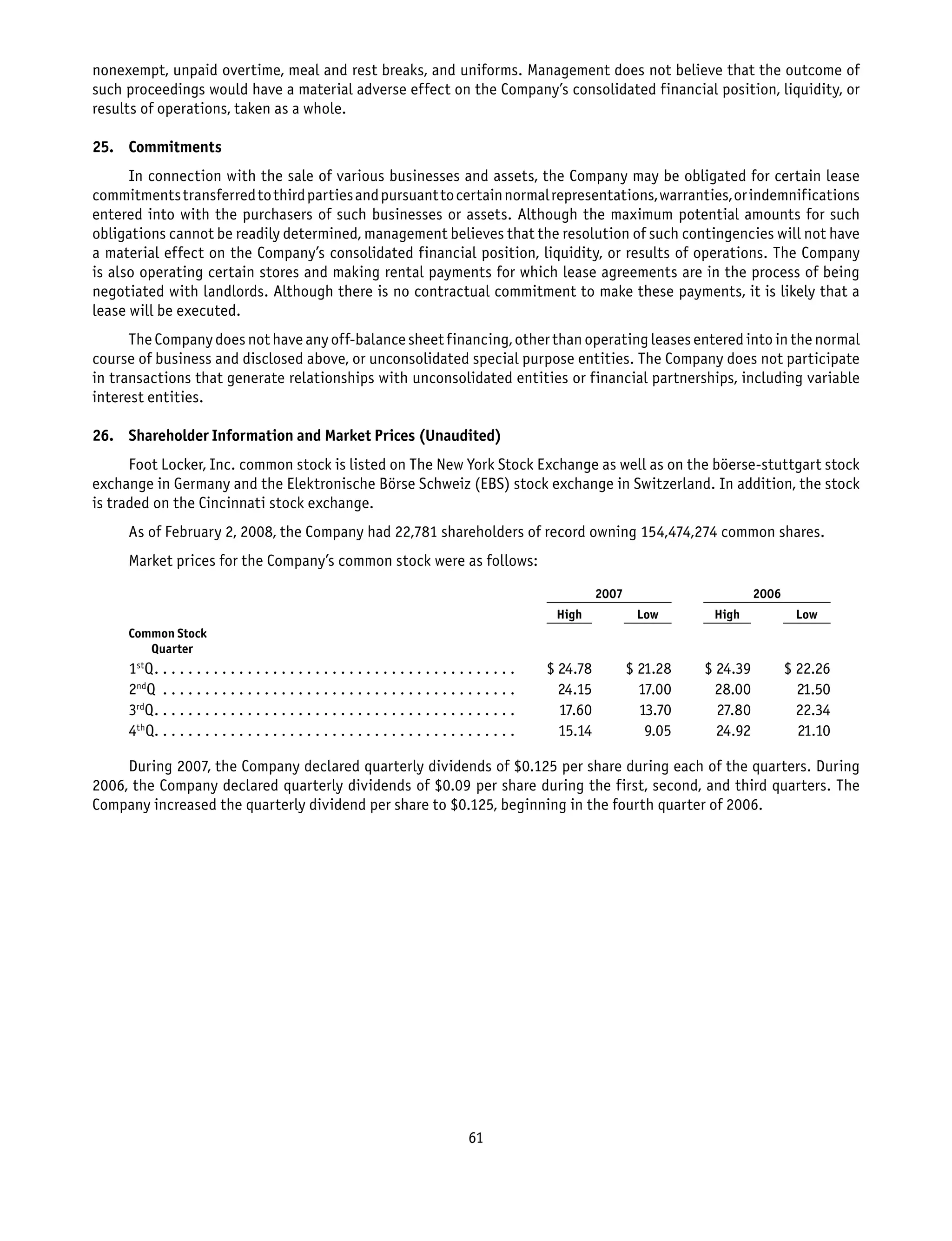 foot locker annual reports 2007