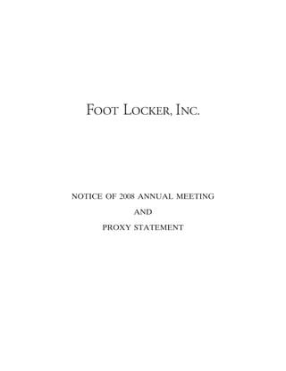 NOTICE OF 2008 ANNUAL MEETING

            AND

      PROXY STATEMENT
 