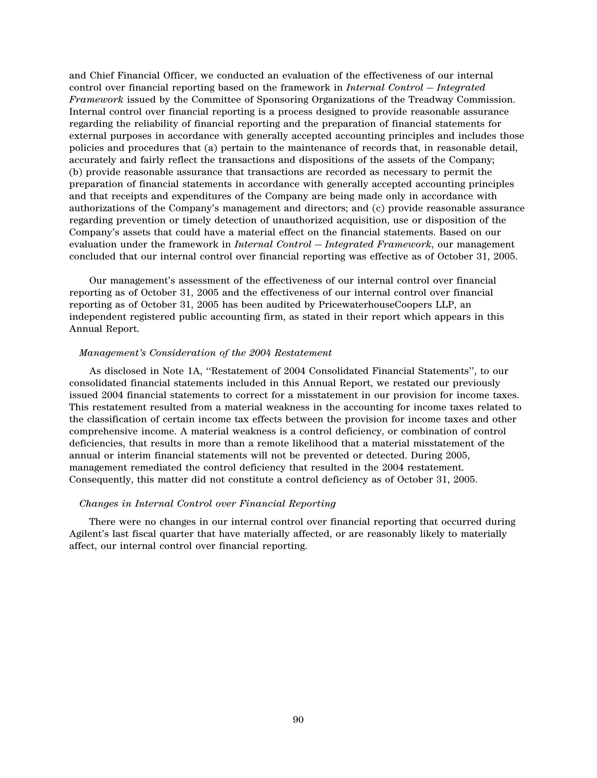 agilent AnnualReport2005