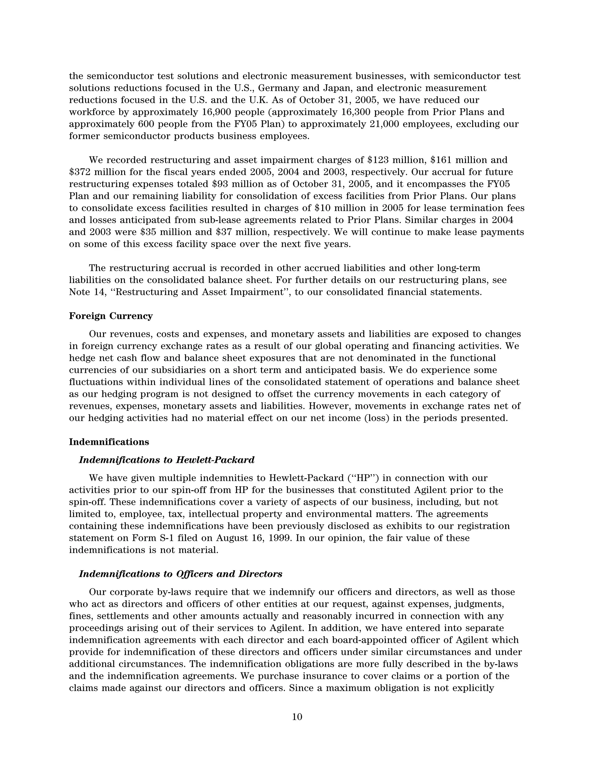 agilent AnnualReport2005