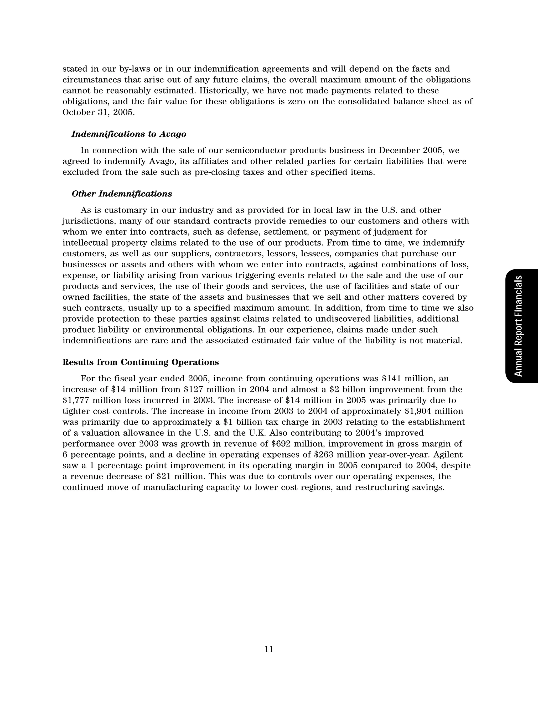 agilent AnnualReport2005