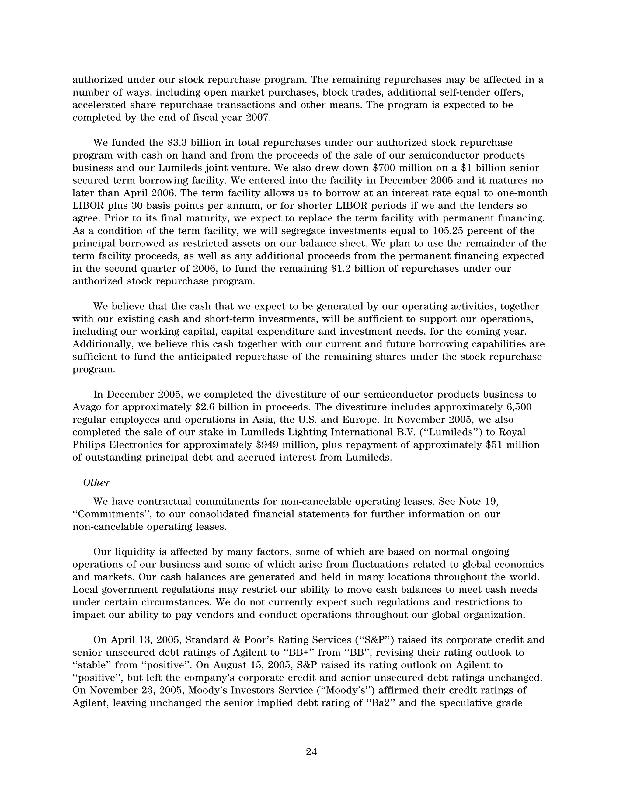 agilent AnnualReport2005