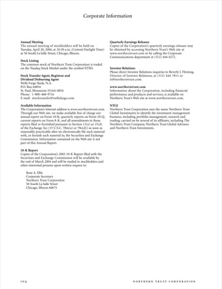 northan trust corp.2003AnnualReport