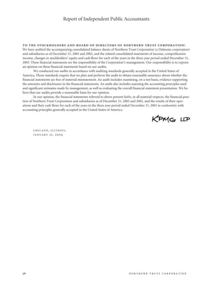 northan trust corp.2003AnnualReport