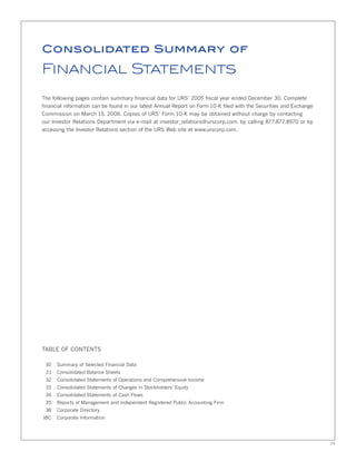 urs annual reports 2005