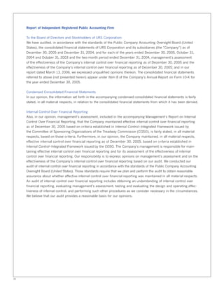 urs annual reports 2005