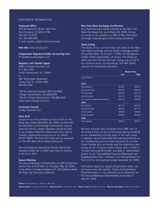 urs annual reports 2005