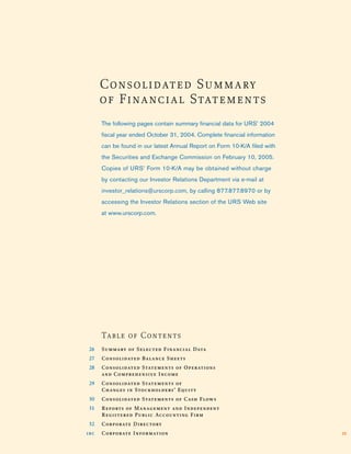 urs annual reports 2004