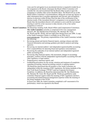 urs proxy reports 2007