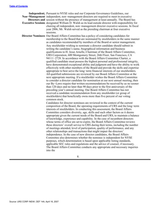 urs proxy reports 2007