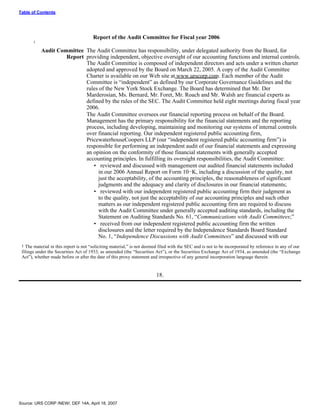 urs proxy reports 2007