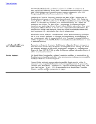 urs proxy reports 2005