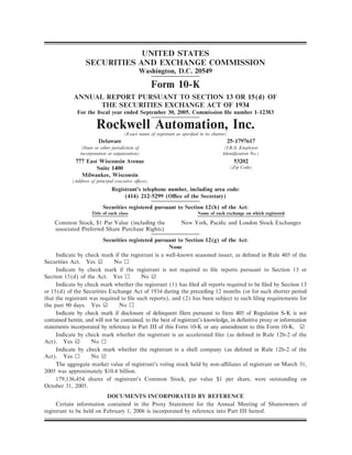ROCKWELL AUTOMATION ar2005