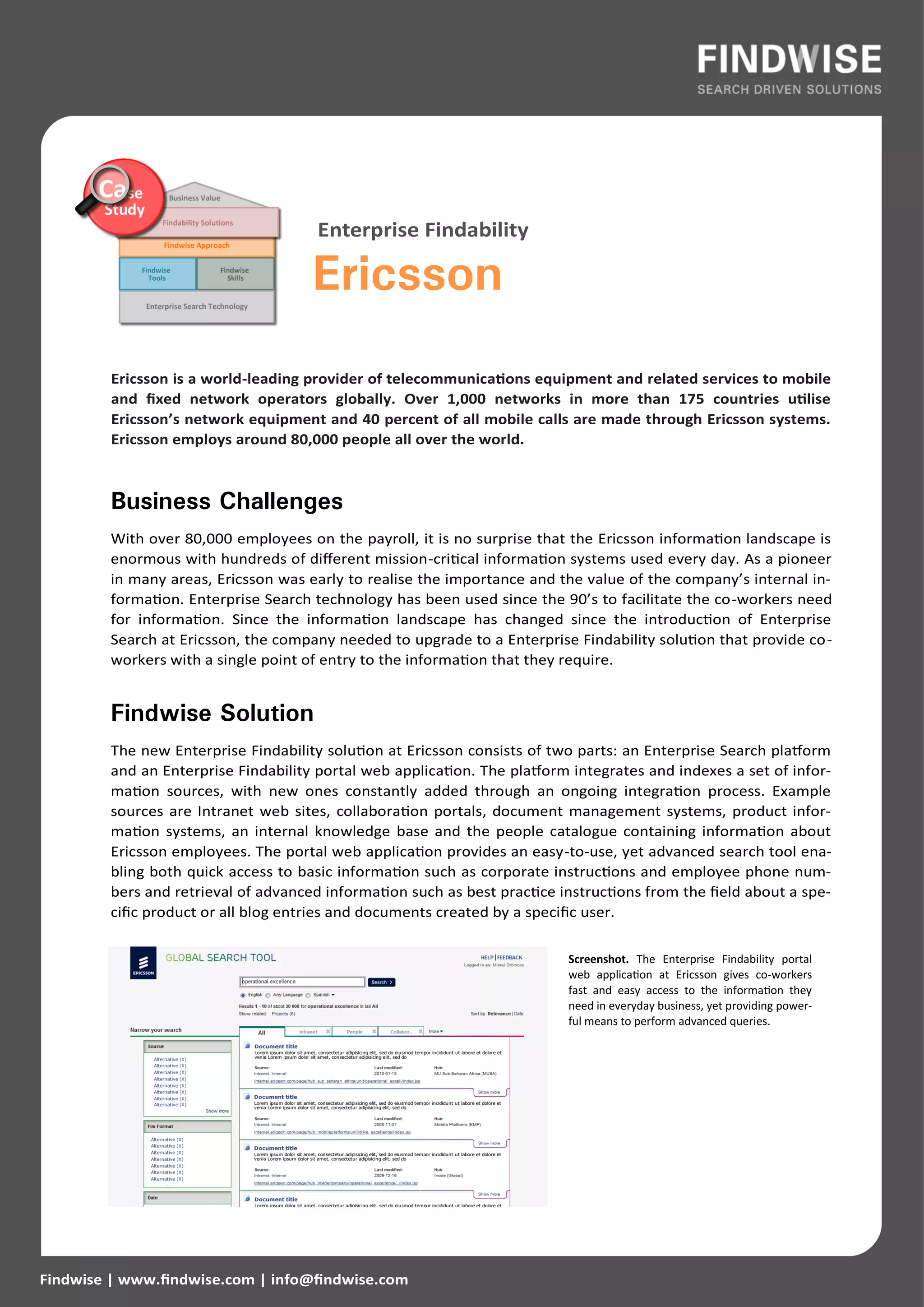 Enterprise Search Case Study Ericsson PDF