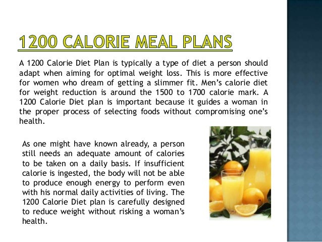 1200 Calories Diet Plans For Women