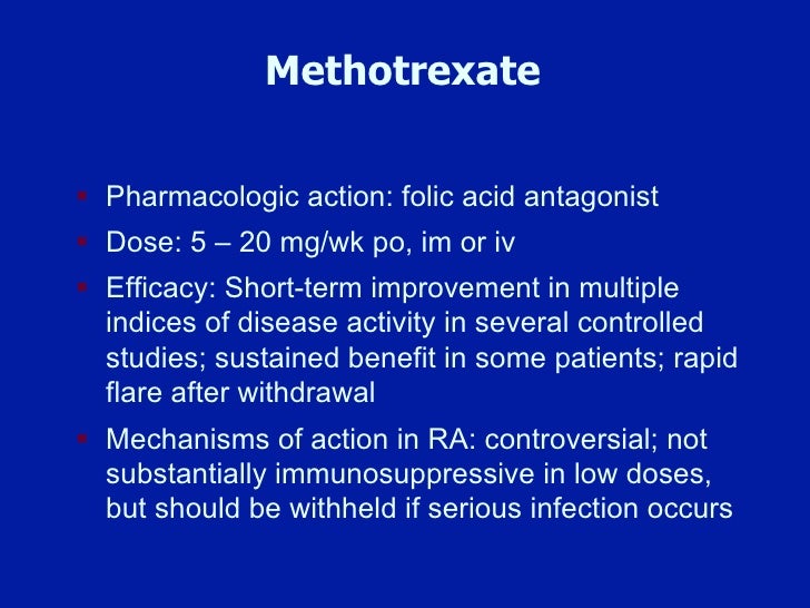 Methotrexate And Folic Acid Dosage