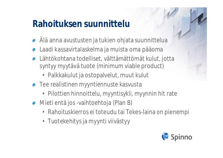Kassavirtalaskelma ohjelma