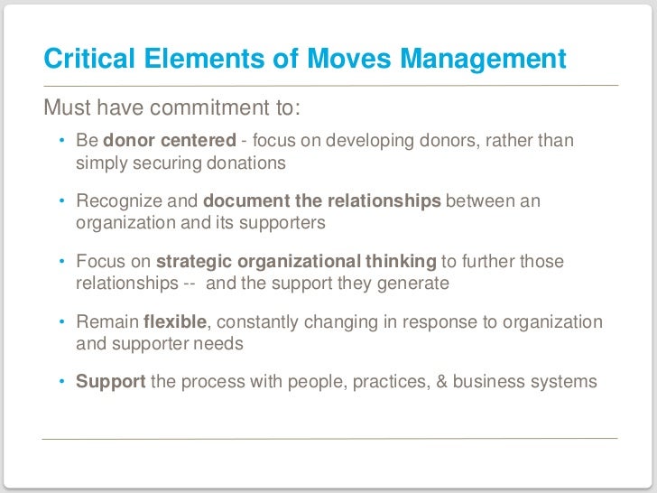 Moves Management Chart