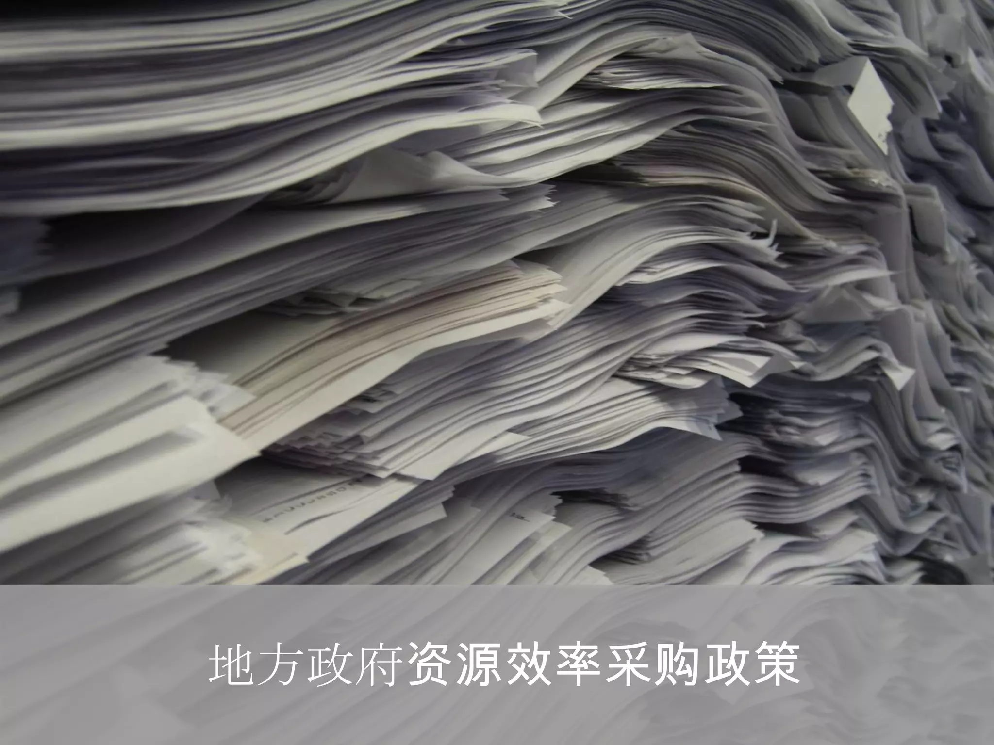 地方政府资源效率采购政策
 