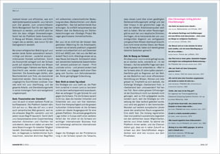 Web 3.0




markant kürzer und effizienter, was sich       mit vollkommen unterschiedlicher Bedeu-         dass dieses Land über einen gesättigten         Eine Chronologie richtig falscher
stark kostensparend auswirkt. janzz hat sich   tung wie etwa «Bankschreiner» und «Bank-        Stellenvermittlungsmarkt verfügt und dar-       Einschätzungen
zum Ziel gesetzt, zum unverzichtbaren          angestellter». Das hat weitreichende Aus-       über hinaus in der glücklichen Lage ist,
                                                                                                                                               «Das Radio hat absolut keine Zukunft.»
Skills-Management-Tool für den täglichen       wirkungen. So entfällt beispielsweise das       eine der tiefsten Arbeitslosenquoten welt-
                                                                                                                                               lord kelvin,   Mathematiker und Erfinder, 1897
Gebrauch zu werden, und erfüllt jetzt be-      Rätseln über die Bedeutung von Stellen-         weit zu haben. Wie bei vielen Neuerungen
reits die dazu nötigen Voraussetzungen.        bezeichnungen wie «Strategic Project Ma-        gibt es auch bei janzz skeptische Stimmen,      «Die weltweite Nachfrage nach Kraftfahrzeugen
Somit hat die Plattform beste Aussichten,      nager geschlossene Immobilienfonds».            die fragen, ob es hierzulande den von janzz     wird eine Million nicht überschreiten – allein schon
in Bezug auf Wissen, Können und Erfah-                                                         ermöglichten Abgleich von verfügbarem           aus Mangel an verfügbaren Chauffeuren.»
rungen das zu werden, was parship für den      Bei janzz ist es nicht bei der blossen Idee     und gesuchtem Wissen überhaupt braucht.         gottlieb daimler,   Erfinder, 1901
Datingbereich darstellt.                       geblieben (Matching für die Arbeitswelt),       Zum nicht immer leichten Stand, den Neues       «Der Mensch wird es in den nächsten 50 Jahren
                                               sondern sie ist bereits praktisch umgesetzt     in der Schweiz hat, haben sich bereits grosse   nicht schaffen, sich mit einem Metallflugzeug in
Bei einem erfolgreichen Matching auf janzz     worden und präsentiert sich seit Dezember       Gelehrte Gedanken gemacht.                      die Luft zu erheben.»
werden beide Seiten automatisch benach-        2010 auf JANZZ.com. Hat janzz die Welt ver-                                                     wilbur wright,   Pionier der Luftfahrt, 1901
richtigt und können – zunächst anonym –        ändert? Noch nicht. Allerdings wissen wir ja,   Zeit: Ihr Bezug zur Schweiz
miteinander Kontakt aufnehmen. Durch           dass Neues Zeit braucht. Schliesslich sitzen    Als etwa albert einstein einst gefragt wurde,   «Das Pferd wird es immer geben, Automobile hingegen

die Anonymität verlagert sich der Schwer-      seit Jahrzehnten bestehende Gewohnheiten        wo er sterben wolle, erwiderte er: «In der      sind lediglich eine vorübergehende Modeerscheinung.»

punkt auf objektive Kriterien wie Wissen       tief: Jemand publiziert ein Inserat – Print     Schweiz.» Auf die verblüffte Frage nach dem     Der Präsident der    michigan savings bank,   1903

und Erfahrungen. Faktoren wie Name, Alter,     und / oder online – und jemand anders liest     Warum-gerade-hier antwortete er: «Weil in       «Wer zum Teufel will denn Schauspieler
Geschlecht usw. werden zunächst ausge-         das Inserat. janzz dagegen stellt einen Über-   der Schweiz alles 20 Jahre später passiert.»    sprechen hören?»
klammert. Die Auswirkungen dürfen, aller       gang vom Suchen zum Gefundenwerden              Zweifellos gibt es Regionen auf der Welt,       harry m. warner,    Chef von   warner brothers,   1927
Bescheidenheit zum Trotz, als revolutionär     dar. Keine geringfügige Entwicklung.            wo das Bedürfnis nach einer effizienteren
                                                                                                                                               «Wir sind 60 Jahre ohne Fernsehen ausgekommen
bezeichnet werden. Denn das bislang un-                                                        Vermittlung von Wissen, Können und Jobs
                                                                                                                                               und werden es weitere 60 Jahre tun.»
umgängliche Durchforsten endloser Inse-        Rom: Nicht an einem Tag erbaut                  grösser ist. Empfiehlt es sich deshalb, die
                                                                                                                                               avery brundage,   Präsident des
rate wird mit janzz überflüssig, und der       Die Strategie von janzz sieht vor, die Platt-   bisherige Strategie «Switzerland first» in                                        internationalen

                                                                                                                                               olympischen komitees,   1960
gesamte Arbeits- und Dienstleistungsmarkt      form zunächst in einem Land zu lancieren        «Switzerland last» umzuwandeln? Auf kei-
in seiner bisherigen Form wird weitgehend      und sie dann weltumspannend auszubauen.         nen Fall. Denn vielen grossen Erfindungen       «Schön, aber wozu ist das Ding gut?»
umgekrempelt.                                  Aber wo anfangen? Es gab Gründe für und         ist der Durchbruch nicht nur deshalb nicht      Ein Ingenieur der Forschungsabteilung
                                               gegen die Schweiz. Für die Schweiz sprach       gelungen, weil zu früh aufgegeben wurde,        «Advanced Computing Systems Division» von              ibm

Bank: Finanzinstitut oder Sitzmöbel?           nicht nur, dass die meisten Initianten und      sondern auch, weil die Strategie zur Um-        zu einem Mikrochip, 1968
janzz ist auch in einem weiteren Punkt zu-     Entwickler von janzz von hier stammen.          setzung der Idee laufend geändert wurde.
                                                                                                                                               «Es gibt keinen Grund dafür, dass jemand einen
kunftsweisend. Die Plattform basiert näm-      Durch ihre Viersprachigkeit und die grossen     janzz wird wie geplant in den kommenden
                                                                                                                                               Computer zu Hause haben wollte.»
lich auf web 3.0. Was das ist? web 3.0 wird    kulturellen Unterschiede ist die Schweiz        Monaten auf weitere europäische Länder
                                                                                                                                               ken olsen,   Präsident von digital equipment corp., 1977
auch semantisches Web genannt, weil es         zudem ein idealer Ausgangspunkt für eine        sowie den asiatischen Raum ausgeweitet.
die erfassten Begriffe «versteht» und mit      globale Plattform. Die zentrale geografische    Eins steht fest: Die bislang registrierten      «E-mail is a totally unsaleable product.»
jedem neuen Begriff dazulernt. Somit stellt    Lage mitten in Europa stellt einen weiteren     User sind praktisch ausnahmslos begeistert      ian sharp, sharp associates,   1979
janzz beispielsweise einen Zusammenhang        Vorteil dar. Vor allem ist die Schweiz ein      von den zahlreichen neuen Möglichkeiten,
                                                                                                                                               «Wer braucht eigentlich diese Silberscheibe?»
zwischen «Schreiner» und «Tischler» her        wichtiger internationaler Business Hub          welche janzz ihnen bietet. So wächst die
                                                                                                                                               jan timmer, phillips-Vorstand,   zur   compact disc,   1982
und erkennt, dass es sich dabei um verschie-   und beherbergt zahlreiche internationale        Plattform immer weiter, und die Chancen
dene Bezeichnungen für dieselbe Tätigkeit      Unternehmen.                                    stehen gut, dass sie in naher Zukunft so        «Bislang ist es ohne JANZZ gegangen. So wird es
handelt. Gleichzeitig unterscheidet das Sys-                                                   schwer aus dem Geschäftsleben wegzu-            auch in Zukunft sein.»
tem, im Gegensatz zu herkömmlichen Such-       Gegen die Strategie von der Primärlancie-       denken sein wird wie facebook aus dem           jean-pierre vorburger,   HR-Manager
maschinen, zwischen ähnlichen Begriffen        rung in der Schweiz sprach die Tatsache,        Privatleben.                                    globaler Konzern, 2011




connected 08 01 | 2012                                                                                                                                                                           Seite 107
 