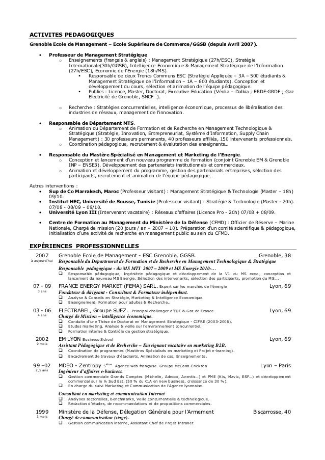 cv type relations internationales