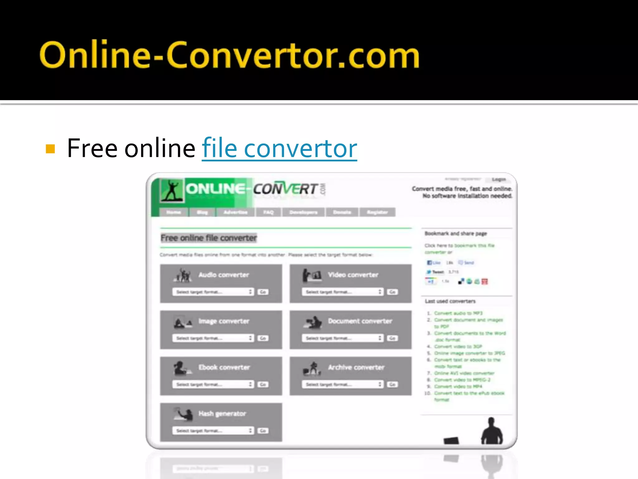    Free online file convertor
 