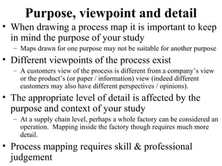 Purpose Mapping Examples Operation Analysis - Process Mapping | PPT