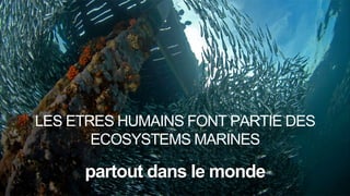 LES ETRES HUMAINS FONT PARTIE DES
ECOSYSTEMS MARINES
partout dans le monde
 