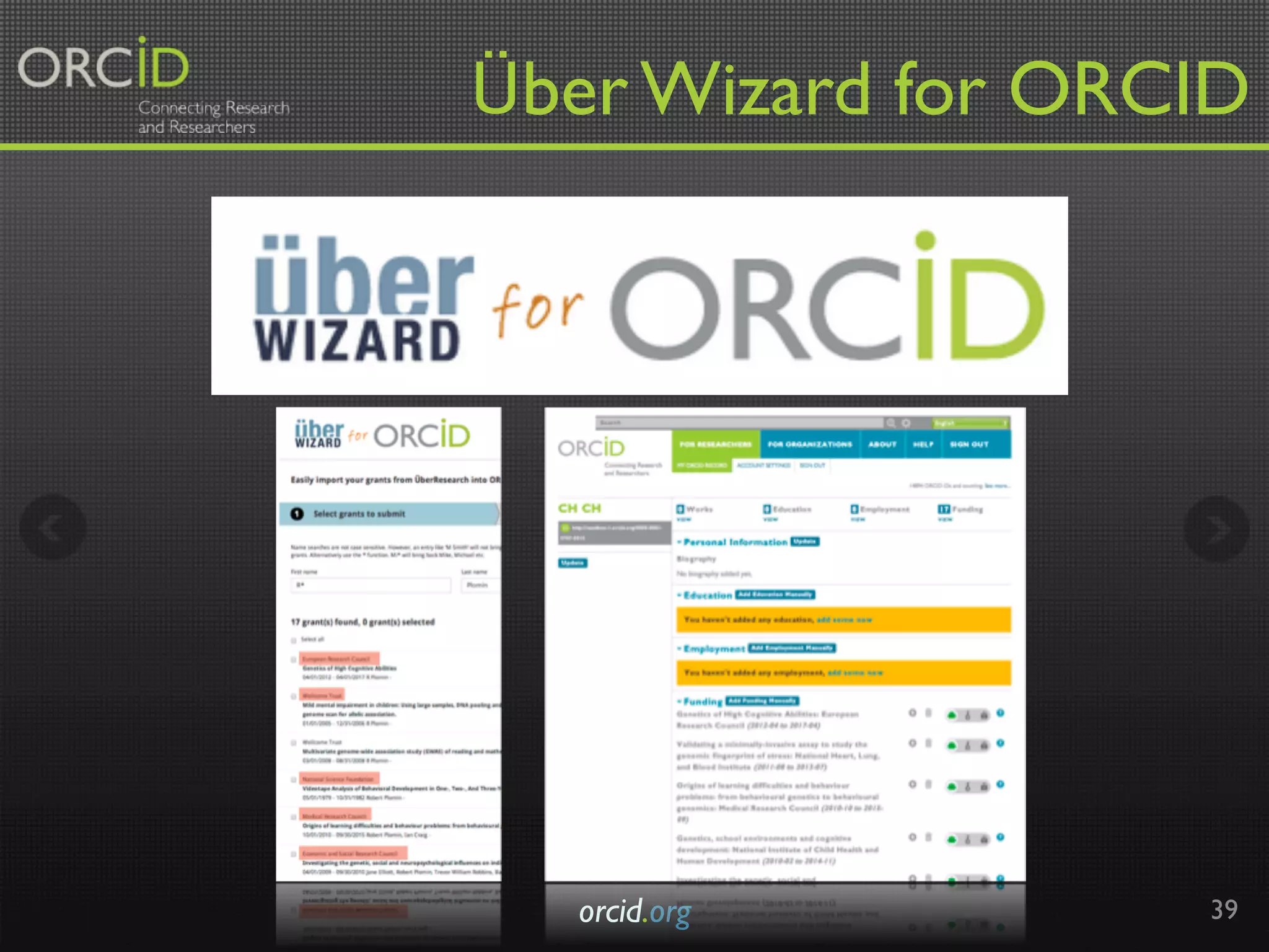 orcid.org 39
Über Wizard for ORCID	
 