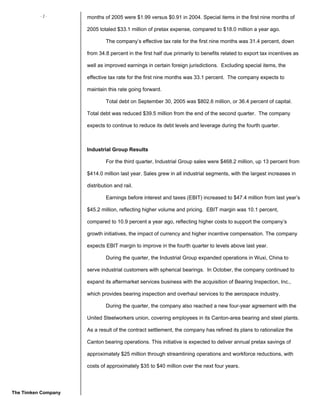 timken Q305_Earnings
