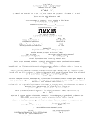 Timken2006AnnualReport