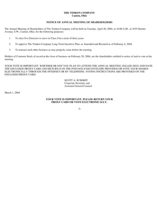 timken 2003Proxy_030304