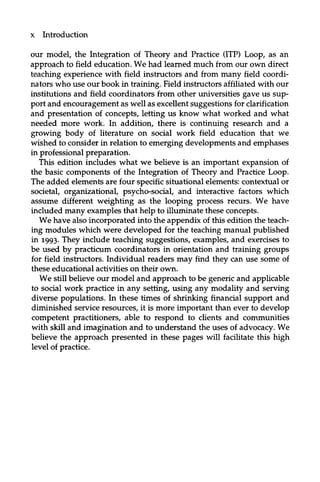 The Practice of Field Instruction in Social Work Theory and Process ...