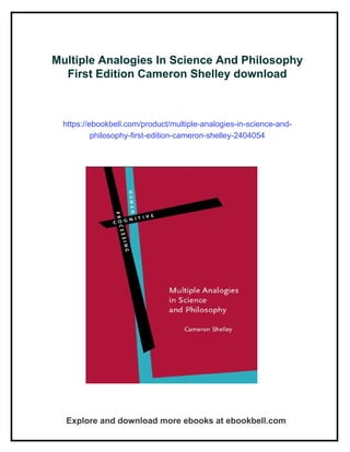 Multiple Analogies In Science And Philosophy First Edition Cameron ...