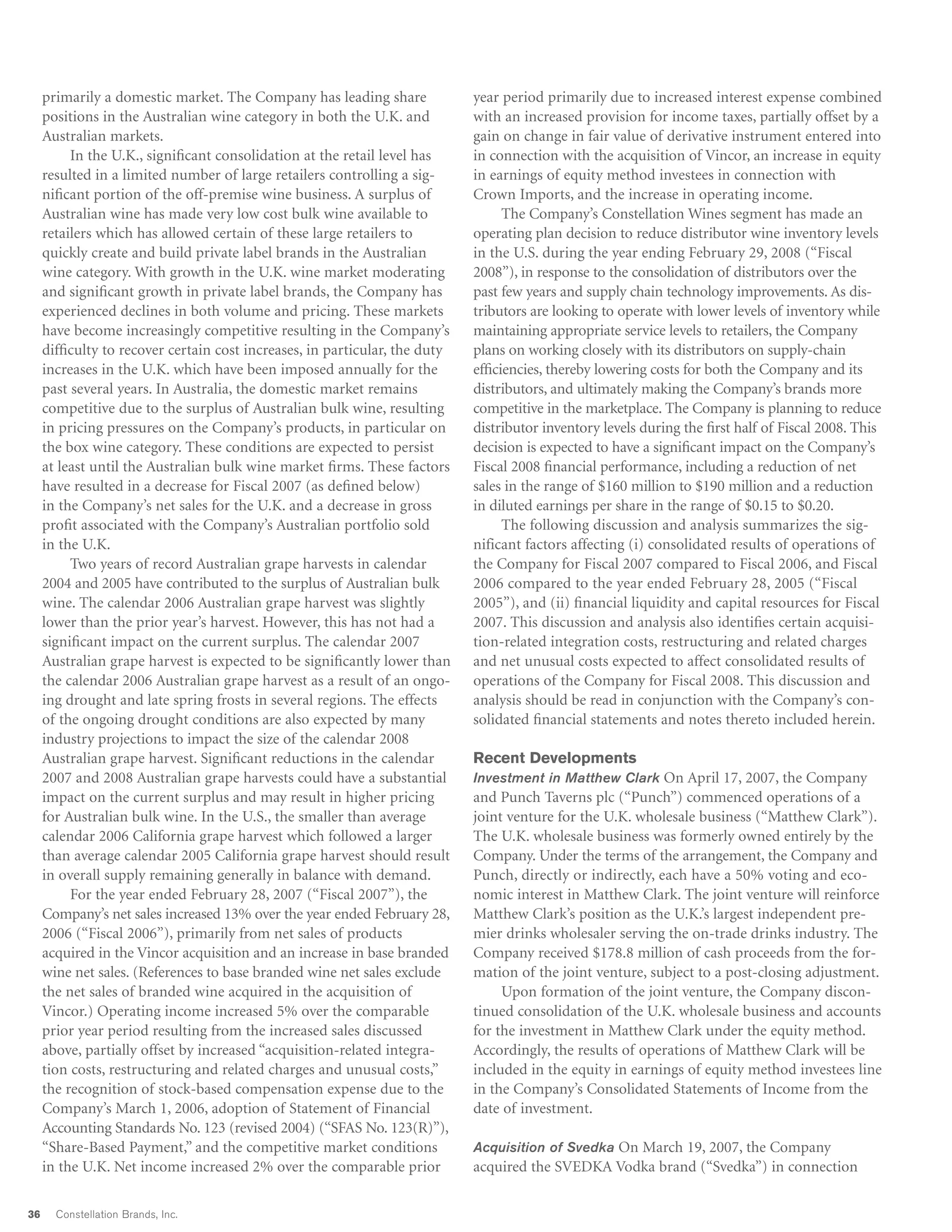 constellation annual reports 2007