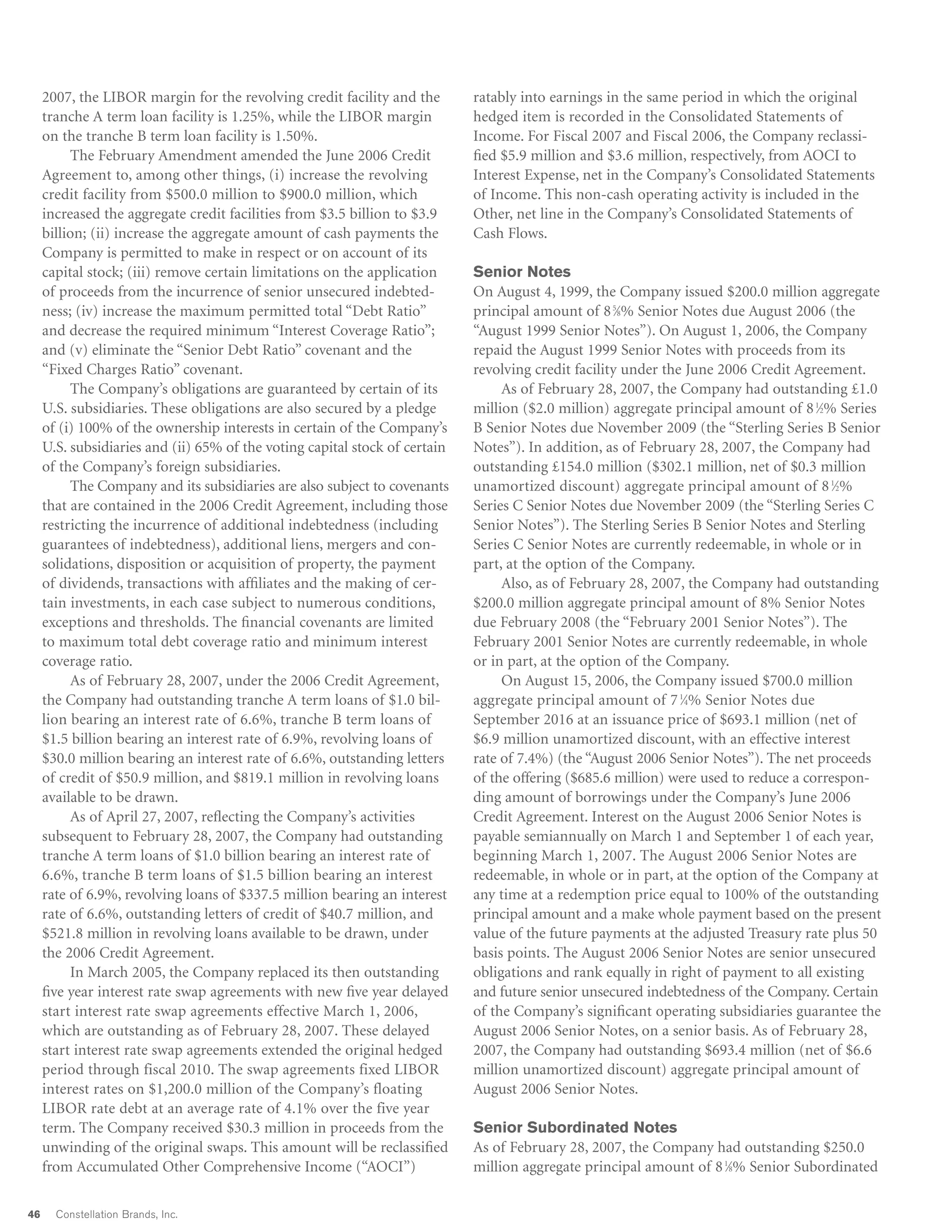 constellation annual reports 2007