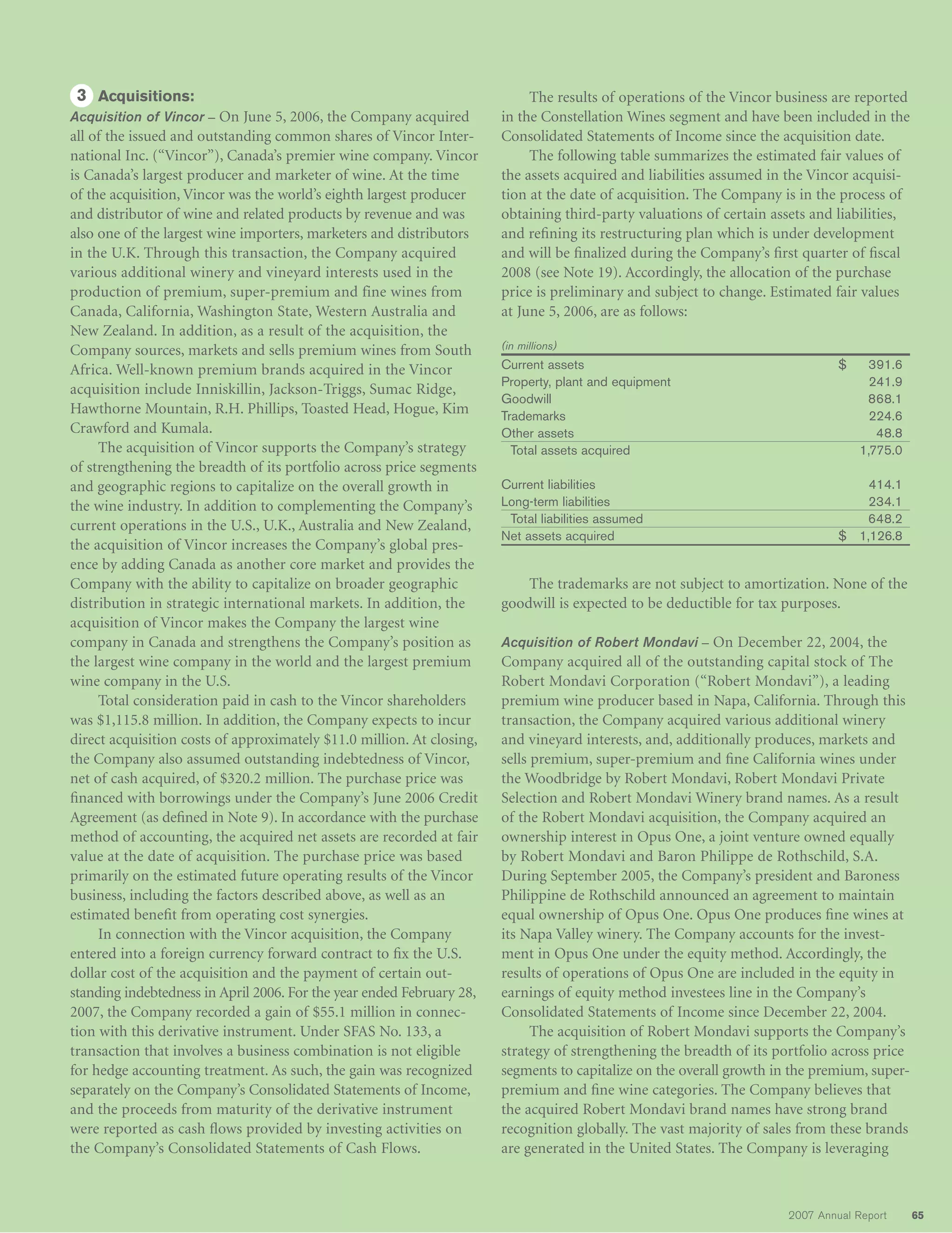constellation annual reports 2007