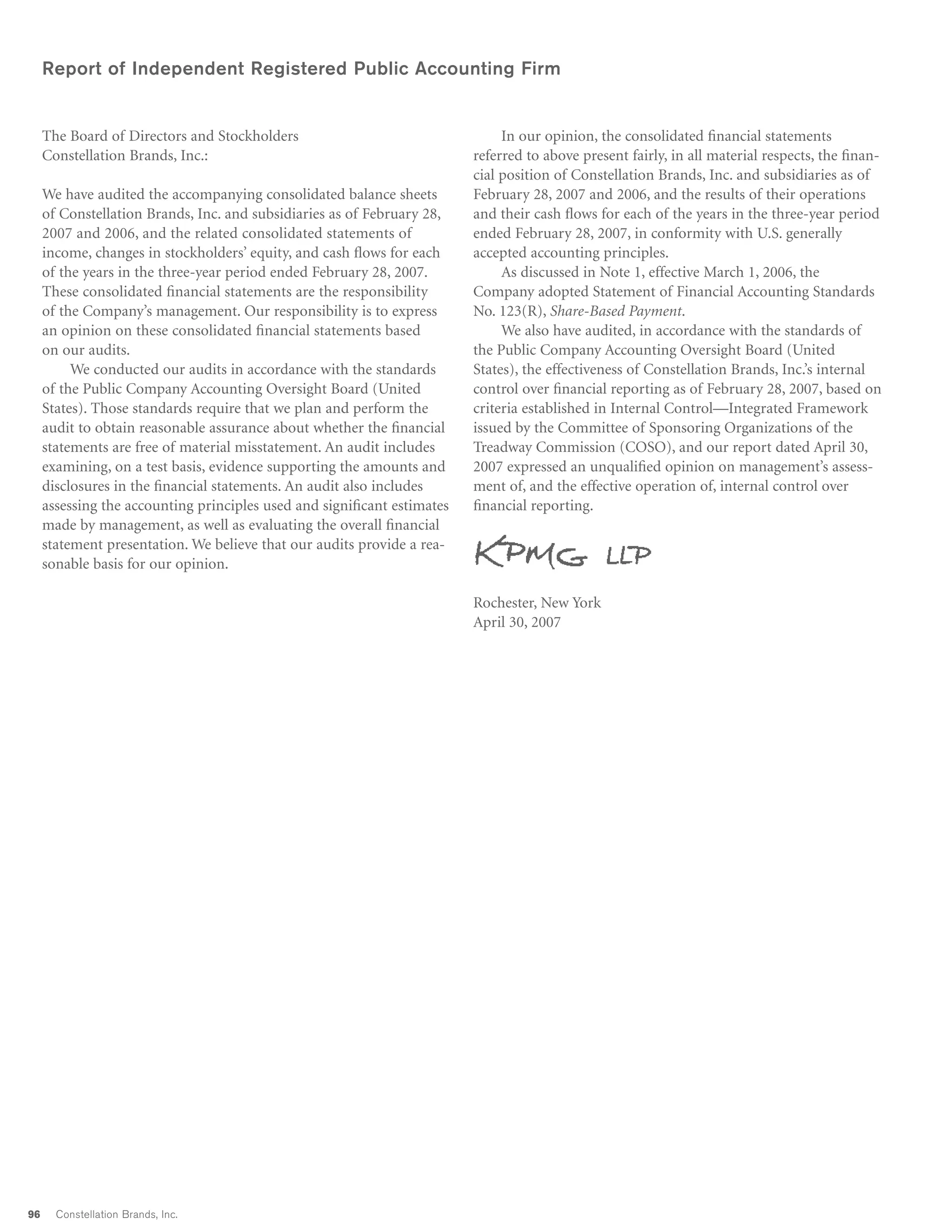 constellation annual reports 2007