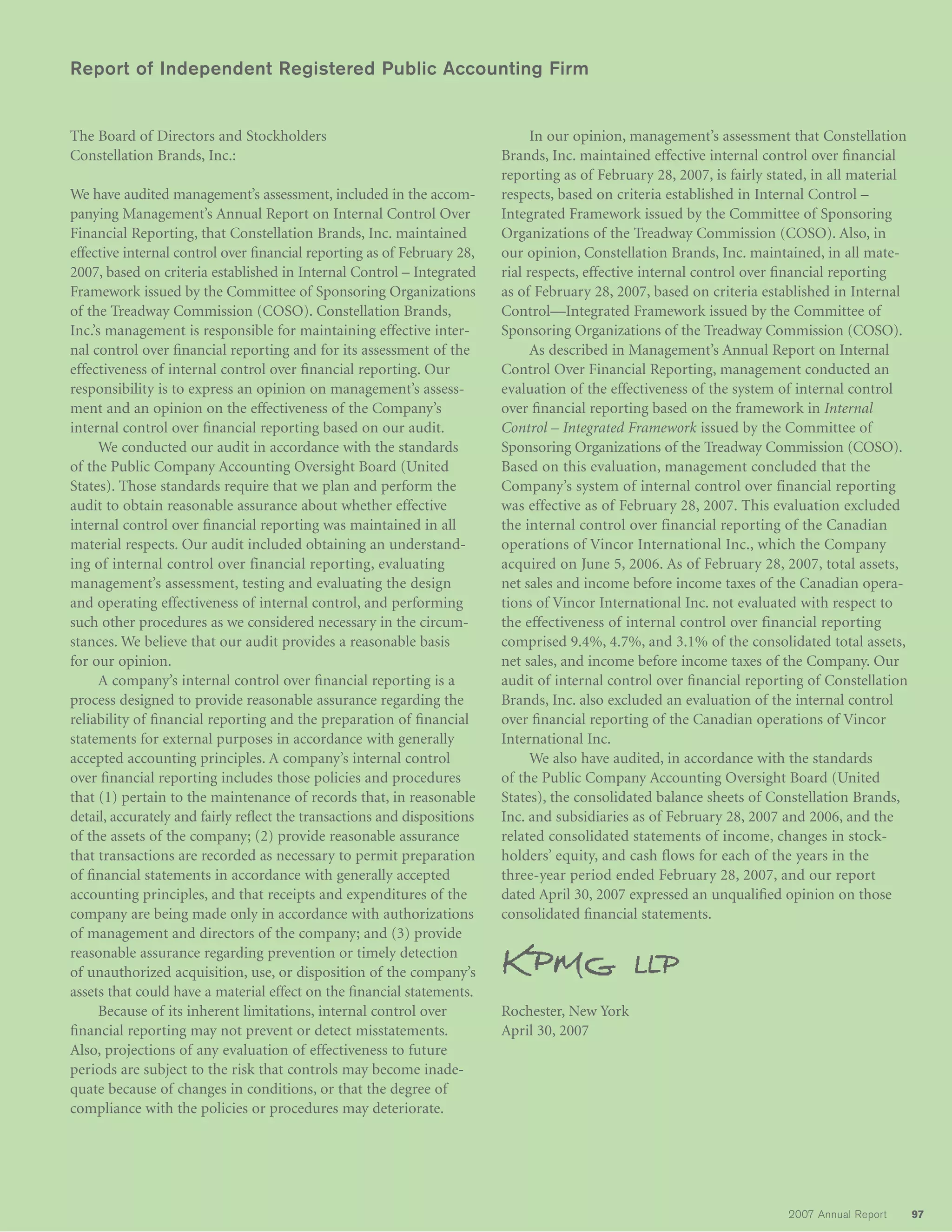 constellation annual reports 2007