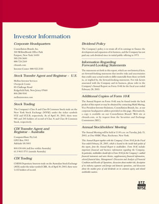 constellation annual reports 2003