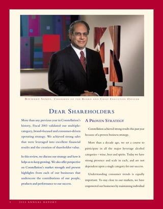 constellation annual reports 2003