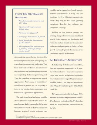 constellation annual reports 2003