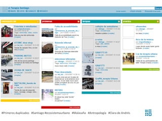 #Primeros duplicados #Santiago #ecosistemaurbano #Malasaña #Antropología #Clara de Andrés
 