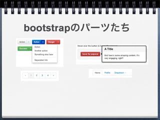 bootstrapのパーツたち
 
