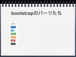 bootstrapのパーツたち
 