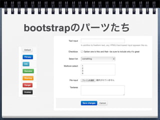 bootstrapのパーツたち
 