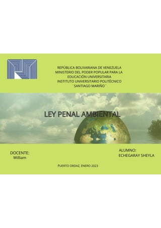 Ley penal ambiental 