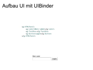 Aufbau UI mit UIBinder
 