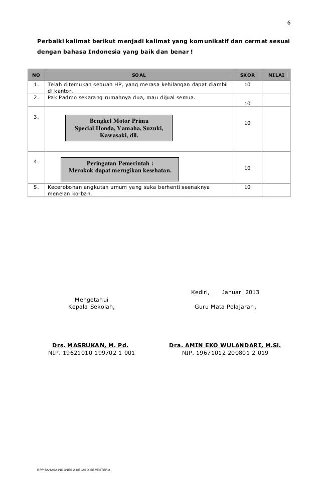 indonesia kelas semester 4 bahasa soal dua SMK INDONESIA BERKARAKTER X BAHASA SEMESTER RPP KELAS 2 indonesia kelas semester 4 bahasa soal dua SMK INDONESIA BERKARAKTER X BAHASA SEMESTER RPP KELAS 2