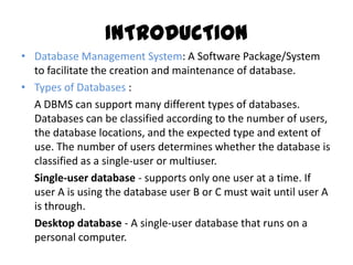 Single User v/s Multi User Databases | PPTX | Operating Systems ...